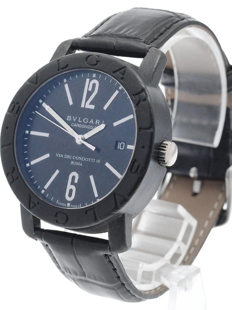 Bvlgari Bvlgaribvlgari Bb40cl Date Black Dial Automatic Mens Watch973892